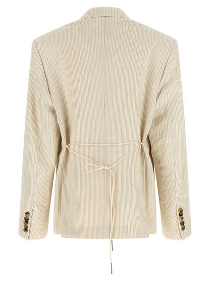Dries Van Noten Beige Cotton Blazer