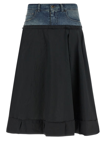 Maison Margiela Multicolor Polyester Midi Skirt