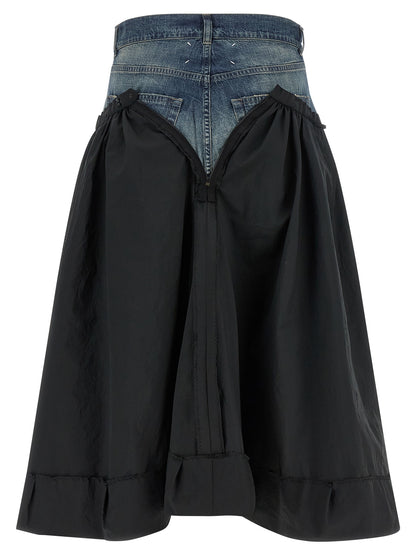 Maison Margiela Multicolor Polyester Midi Skirt