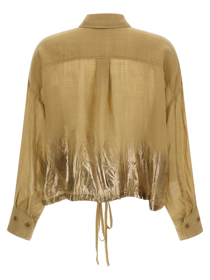NUDE Brown Tencel Blouse