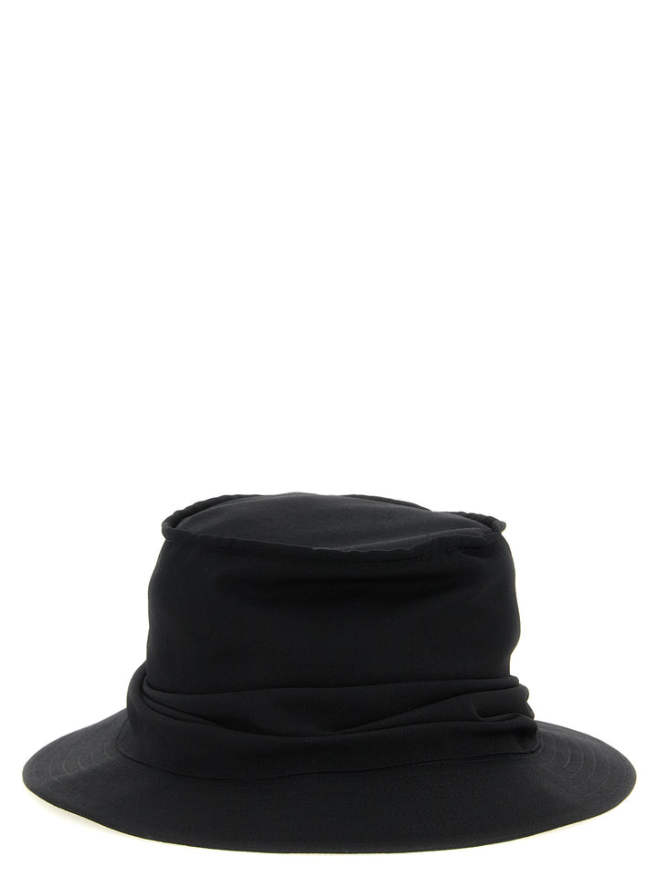 Yohji Yamamoto Black Wool Bucket Hat