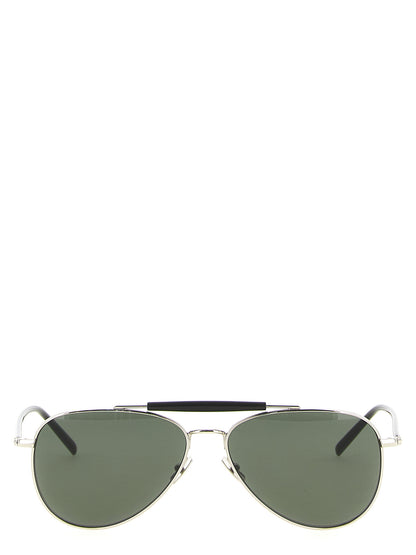 Saint Laurent Silver Acetate Sunglasses