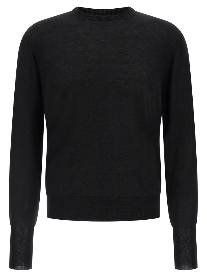 MA'RY'YA Black Virgin Wool Cardigan