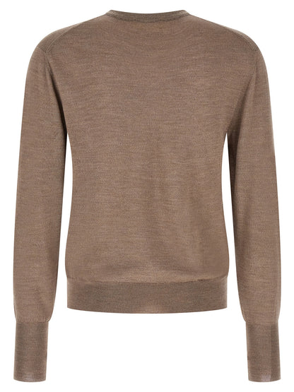 MA'RY'YA Gray Virgin Wool Cardigan