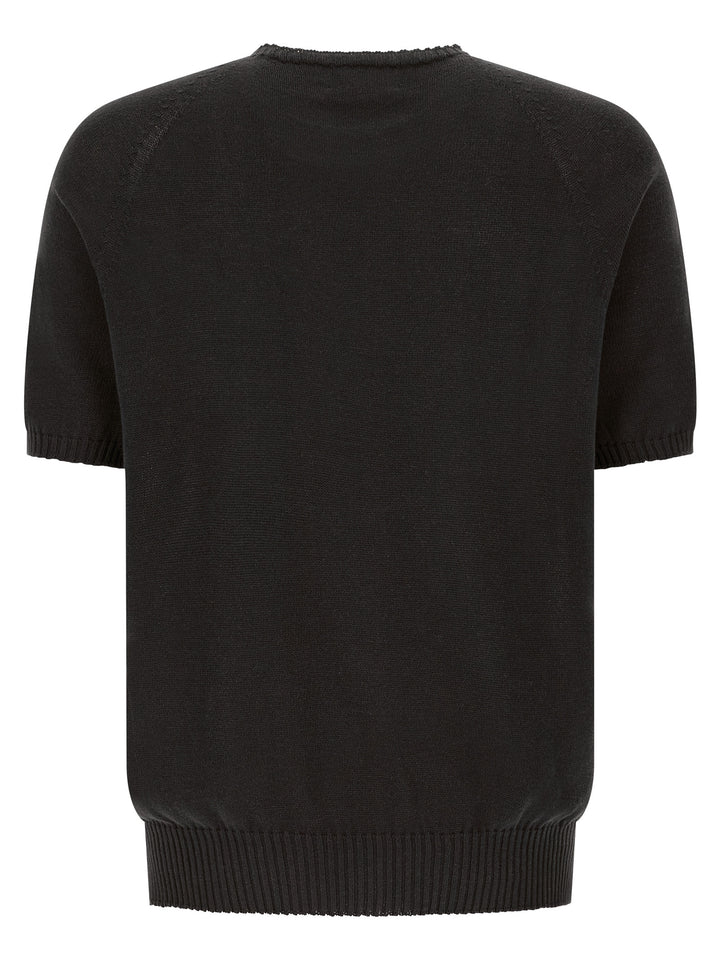 MA'RY'YA Black Cotton Cardigan
