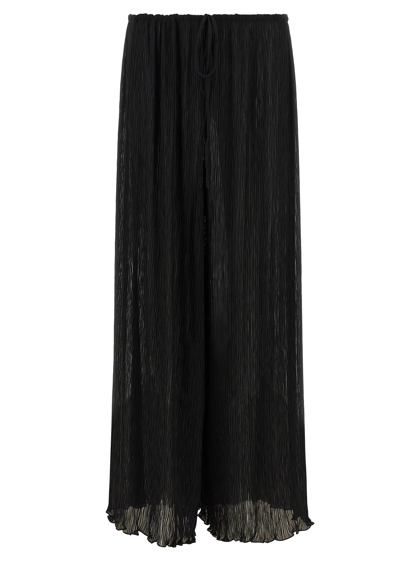ALLIS Black Polyester Casual Pants