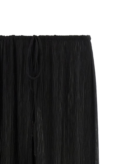 ALLIS Black Polyester Casual Pants