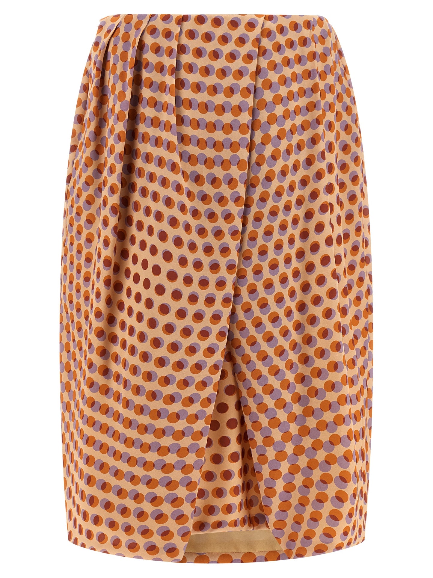 Dries Van Noten Multicolor Silk Midi Skirt