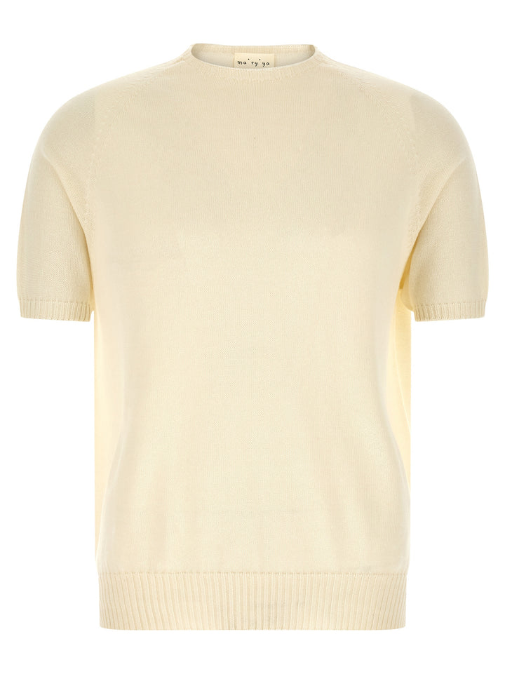 MA'RY'YA White Cotton Cardigan