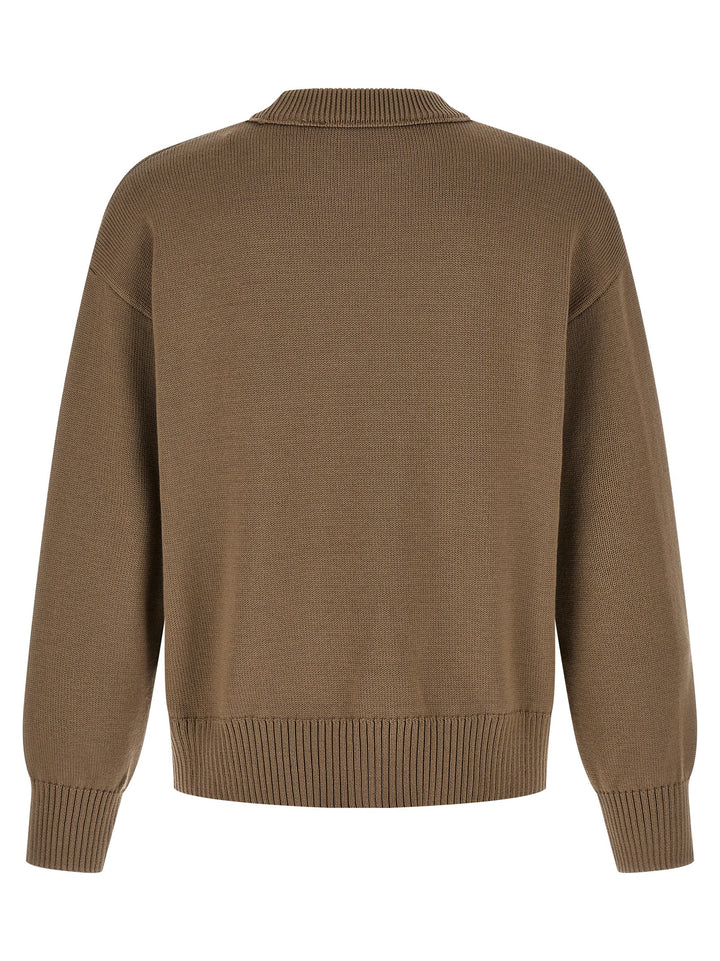 Ami Paris Beige Wool Cardigan