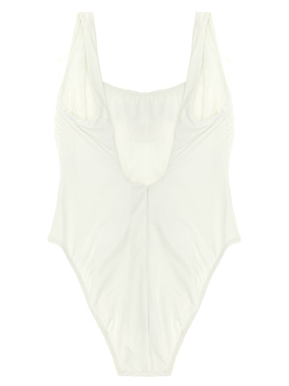 Polo Ralph Lauren White Nylon One-Piece Swimsuit