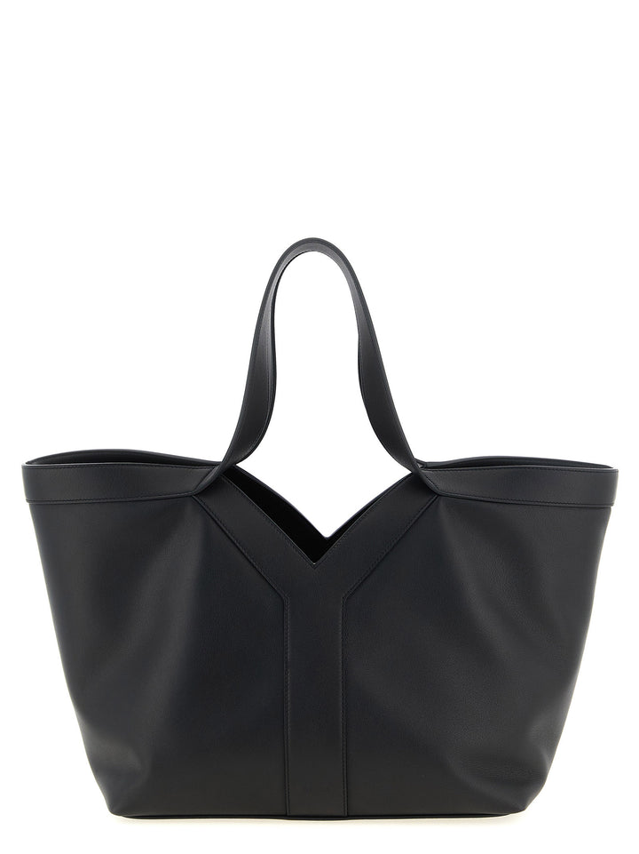 Saint Laurent Black Calfskin Tote Bag