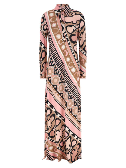 Emilio Pucci Multicolor Viscose Long Dress
