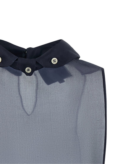 MAISON JEJIA Blue Silk Shirt