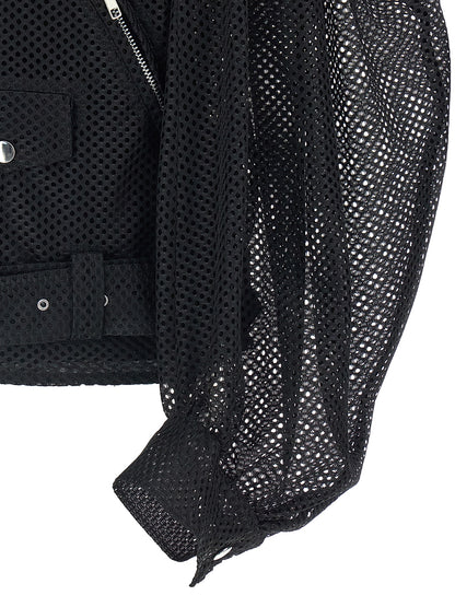 Comme Des Garçons Black Polyester Biker Jacket