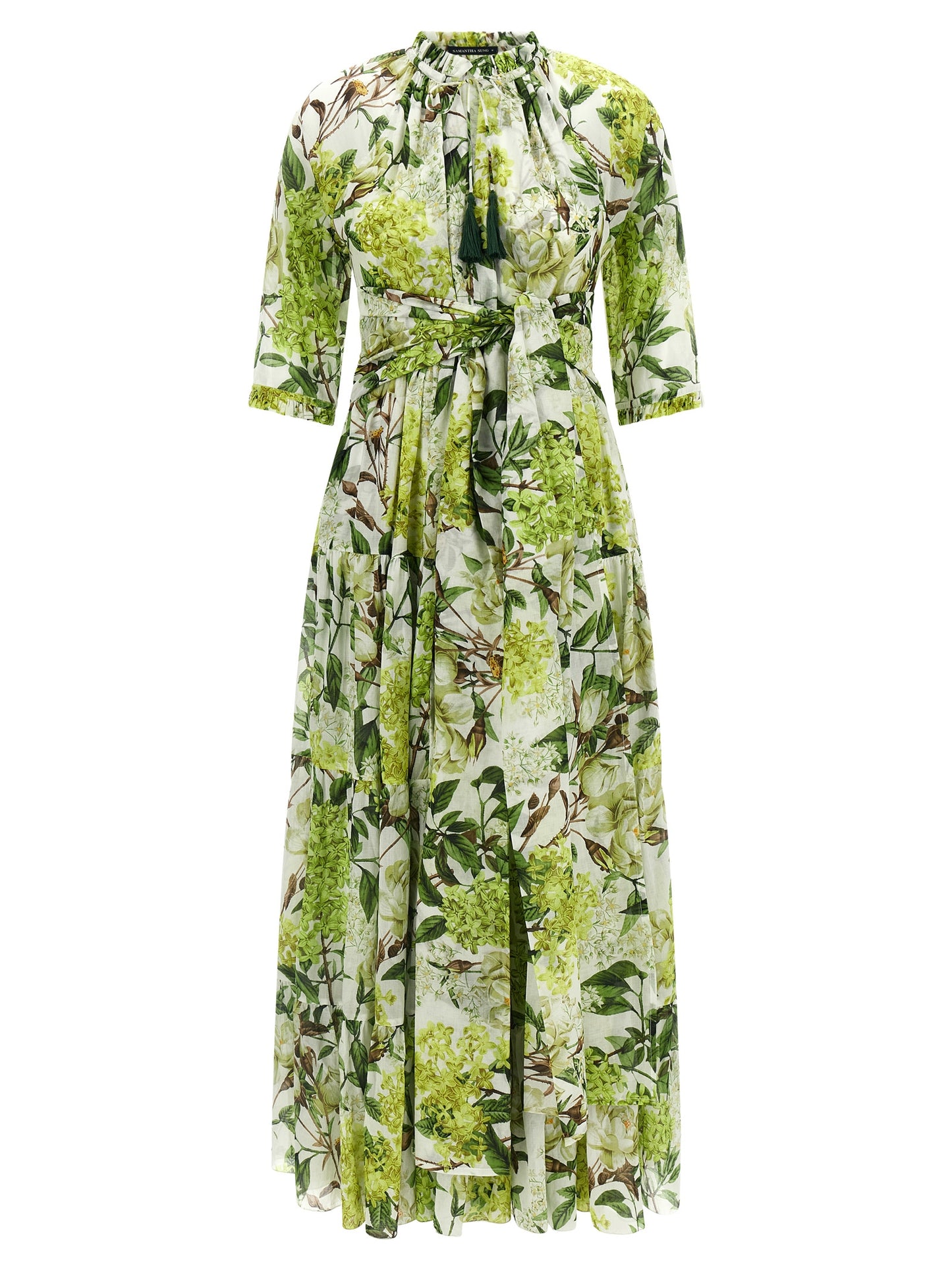 SAMANTHA SUNG Bicolor Cotton Long Dress