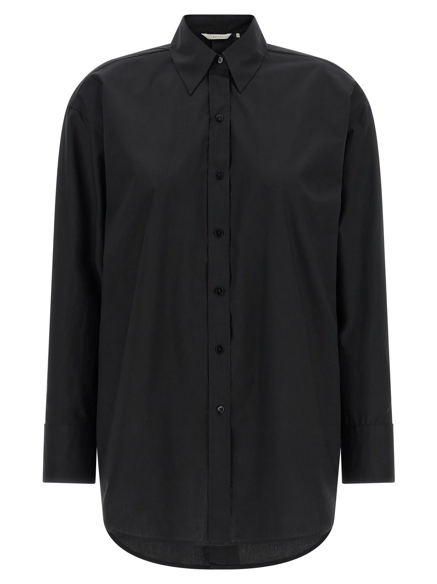 XACUS Black Cotton Blouse