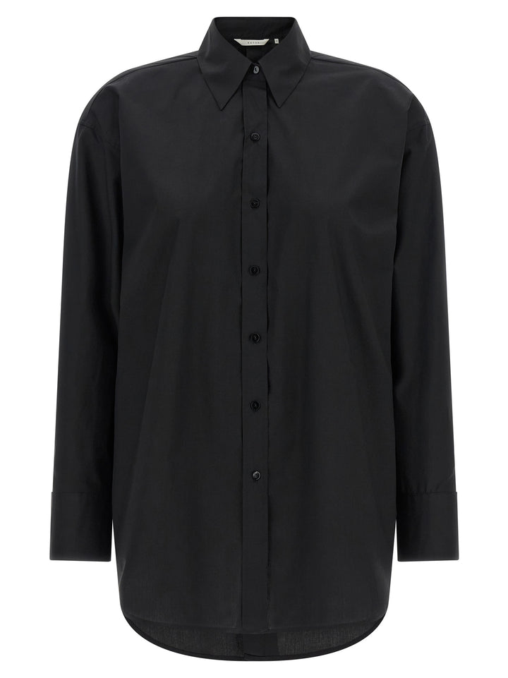XACUS Black Cotton Blouse