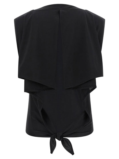 Jacquemus Black Paper Sleeveles T-Shirt