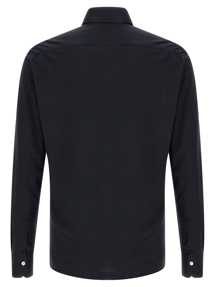 Kiton Blue Cotton Polo Shirt