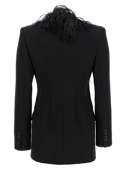 The Attico Black Virgin Wool Blazer