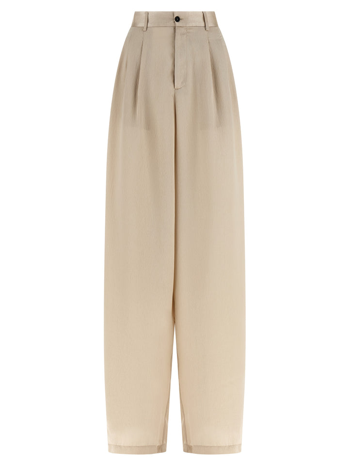 MAISON JEJIA Beige Polyester Casual Pants