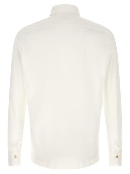 Kiton White Cotton Polo Shirt