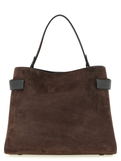 Brunello Cucinelli Brown Calfskin Handbag