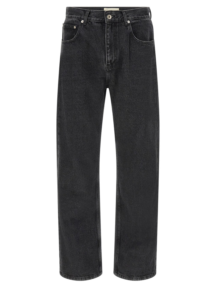 SECOND/LAYER Black Cotton Straight-Leg Jeans