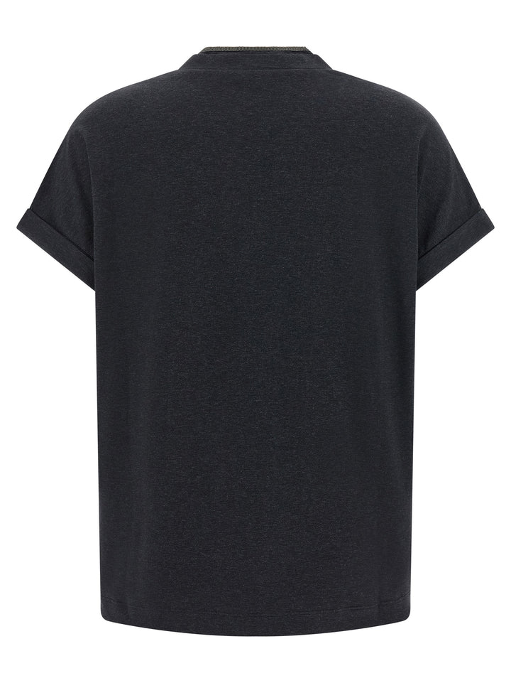 Brunello Cucinelli Gray Cotton T-Shirt