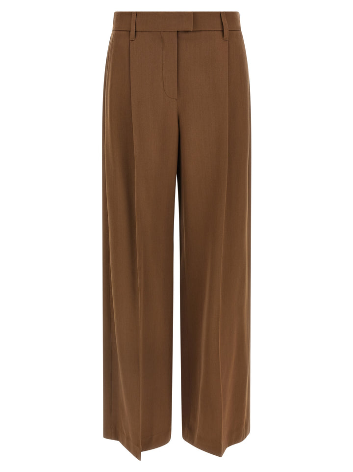 Brunello Cucinelli Brown Virgin Wool Casual Pants