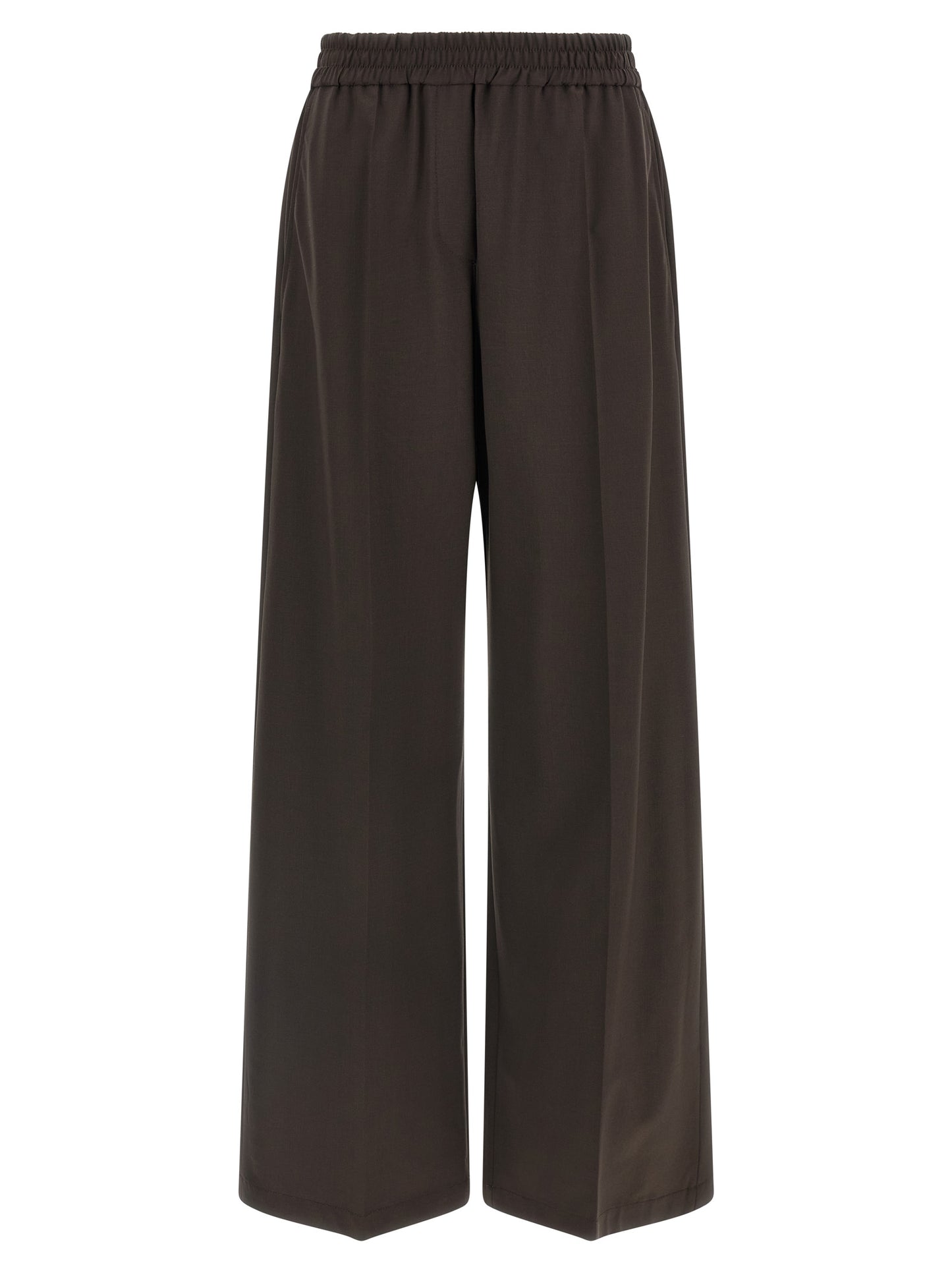 Brunello Cucinelli Brown Virgin Wool Casual Pants