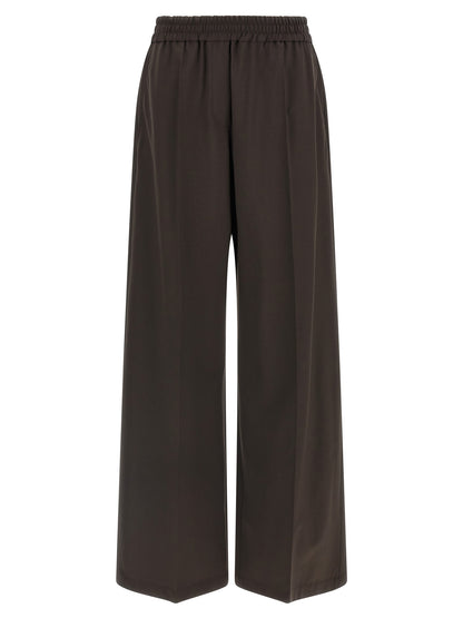Brunello Cucinelli Brown Virgin Wool Casual Pants