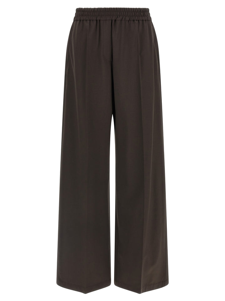 Brunello Cucinelli Brown Virgin Wool Casual Pants