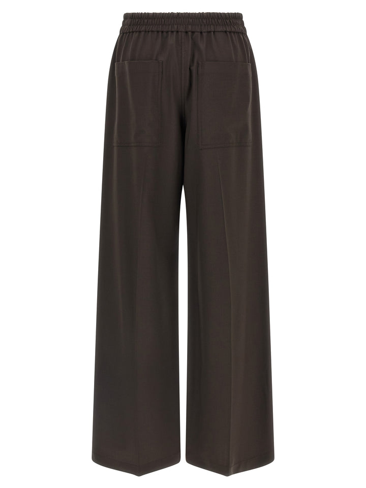 Brunello Cucinelli Brown Virgin Wool Casual Pants