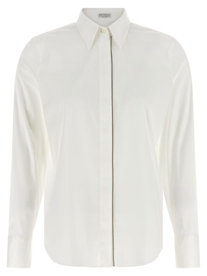 Brunello Cucinelli White Cotton Blouse