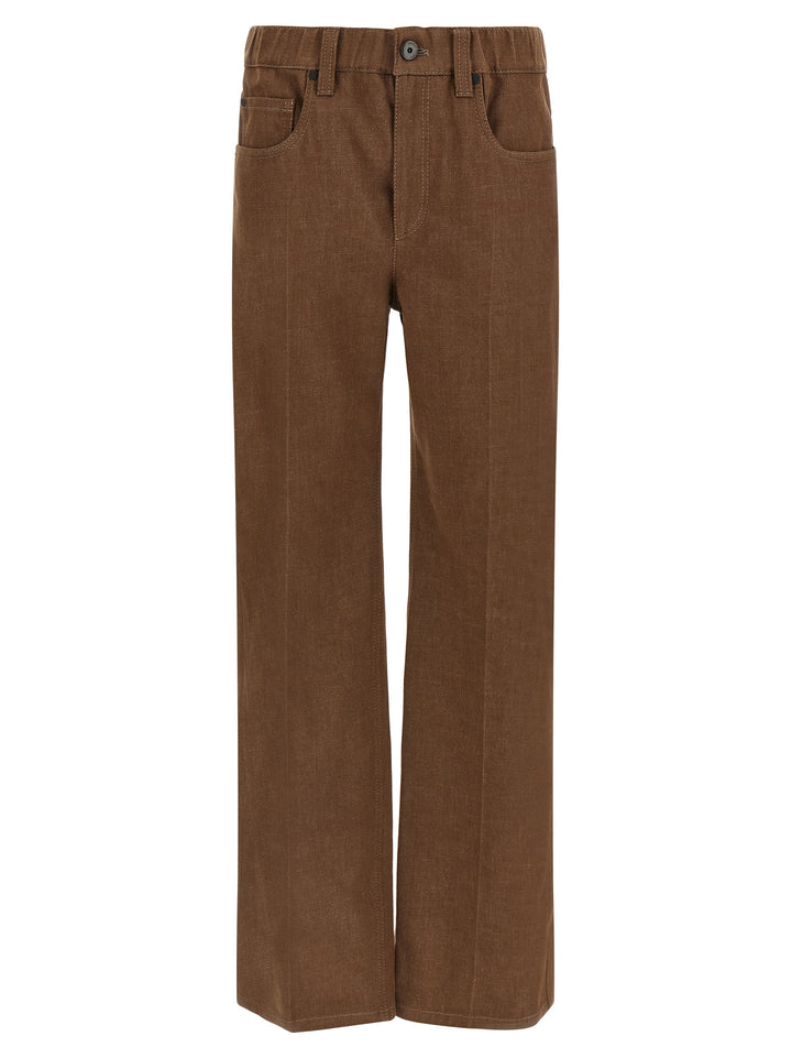Brunello Cucinelli Brown Cotton Jeans Denim