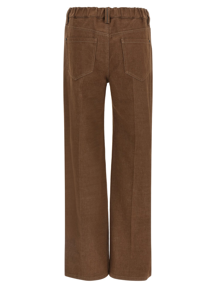 Brunello Cucinelli Brown Cotton Jeans Denim