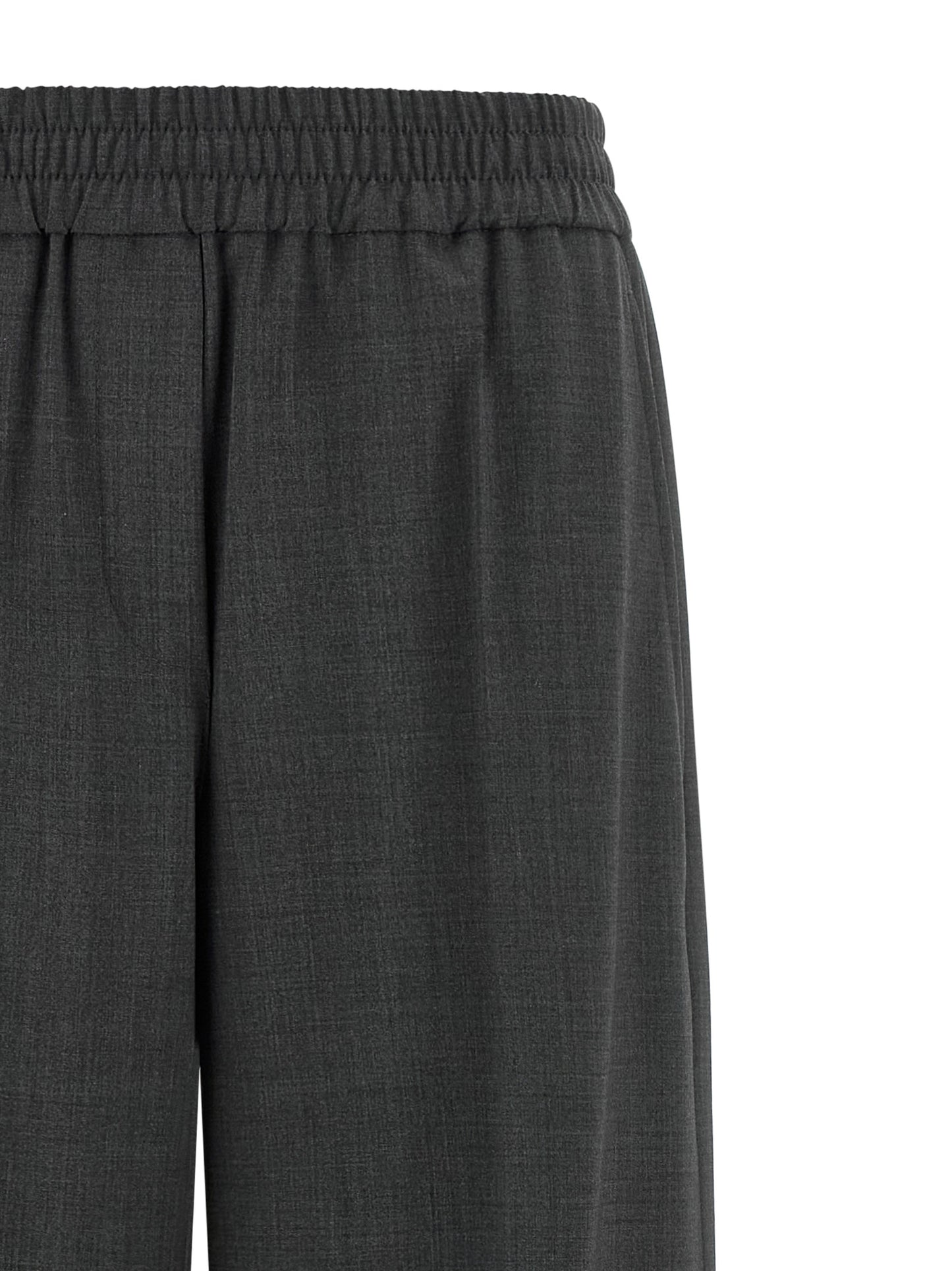 Brunello Cucinelli Gray Virgin Wool Flared Pants