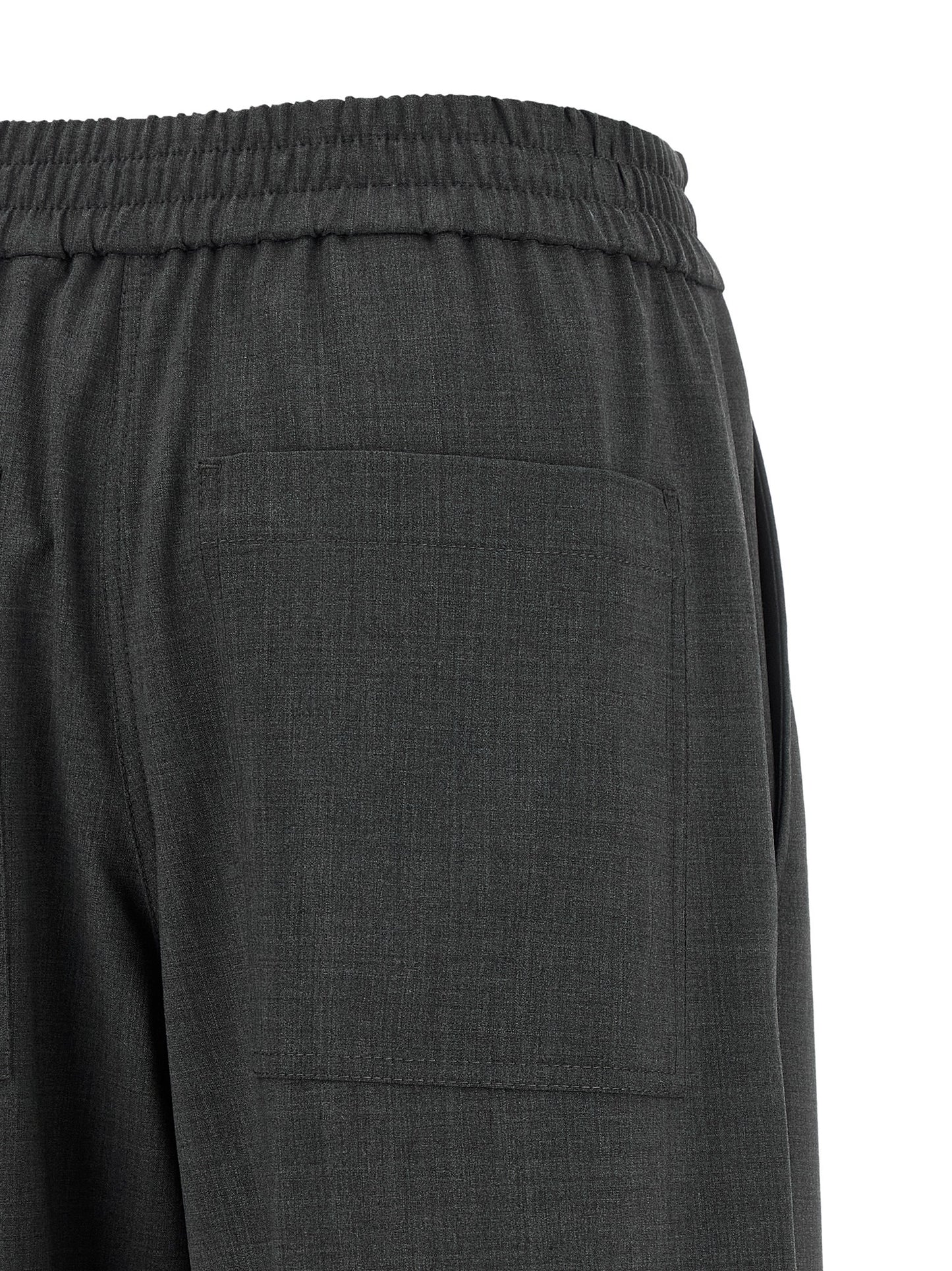 Brunello Cucinelli Gray Virgin Wool Flared Pants