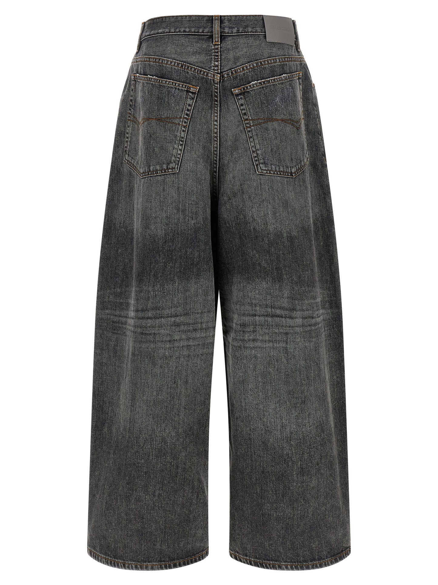Balenciaga Gray Cotton Relaxed Fit Jeans