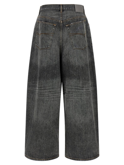 Balenciaga Gray Cotton Relaxed Fit Jeans