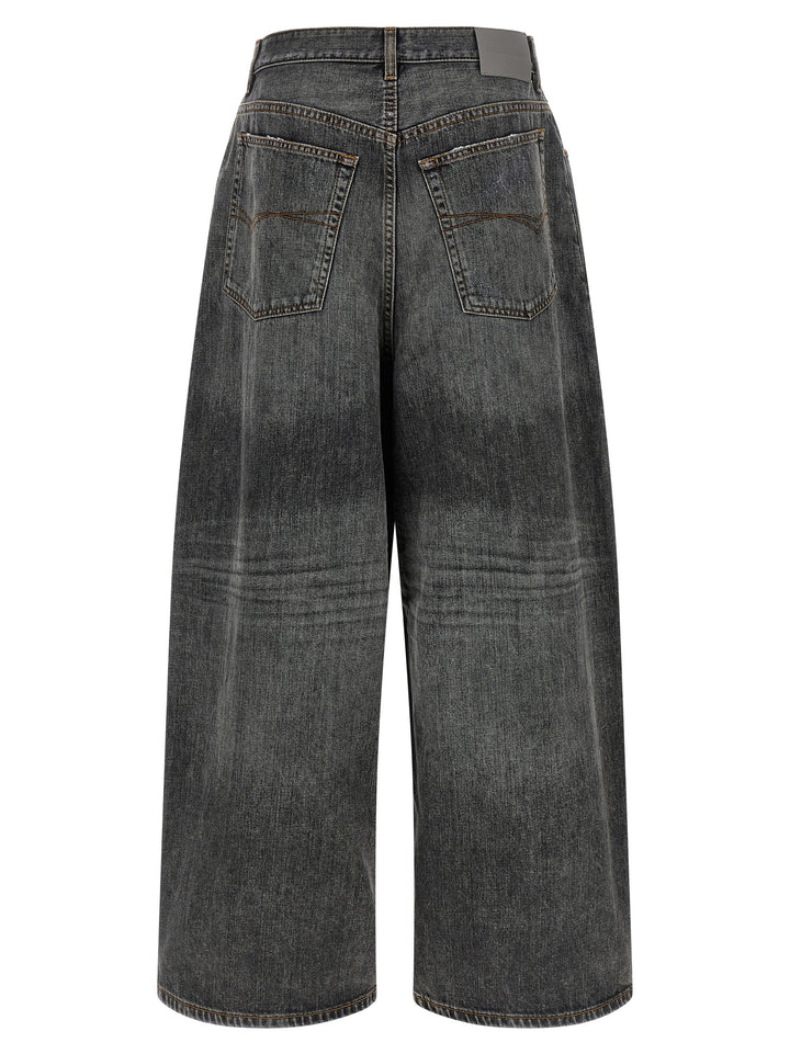 Balenciaga Gray Cotton Relaxed Fit Jeans