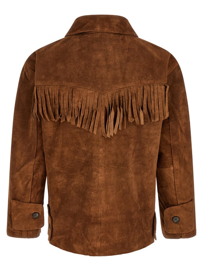 FOUND Brown Leather Leather Jacket