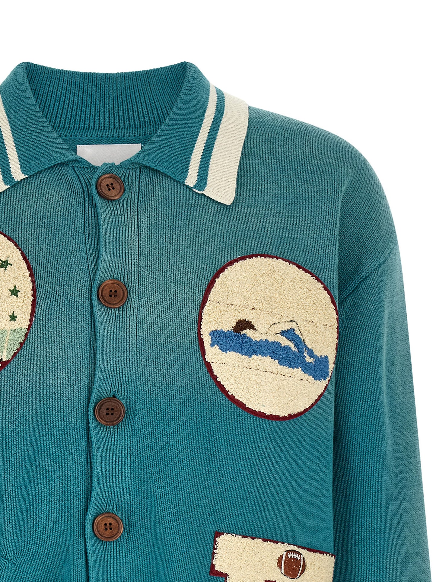 FOUND Blue Cotton Cardigan