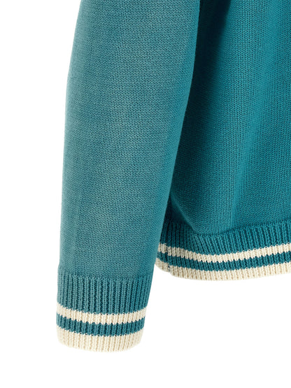 FOUND Blue Cotton Cardigan