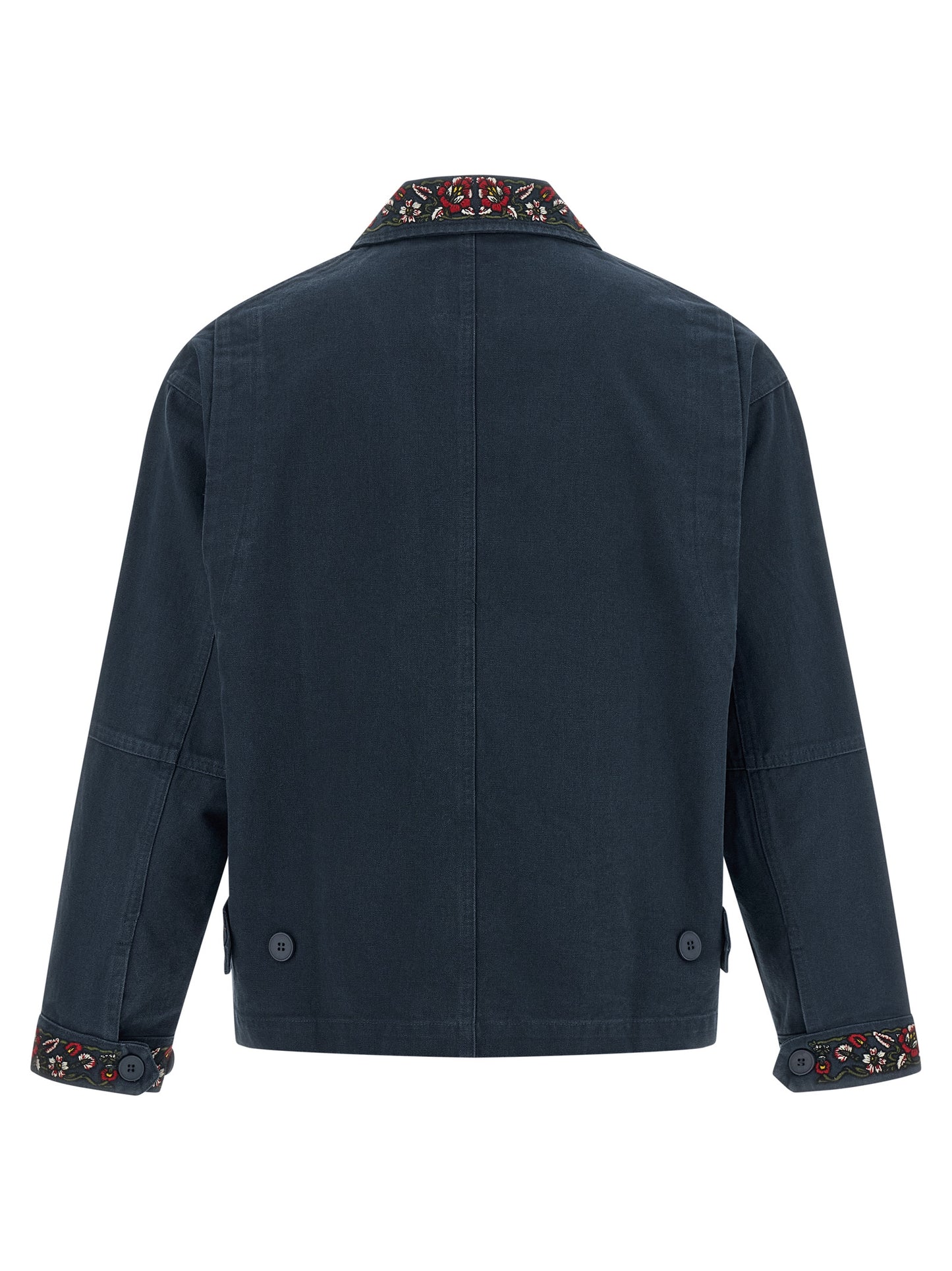 FOUND Blue Cotton Full-Length Jacket