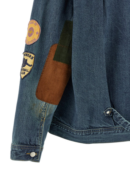 FOUND Blue Cotton Denim Jacket