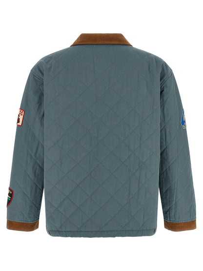 FOUND Blue Cotton Full-Length Jacket