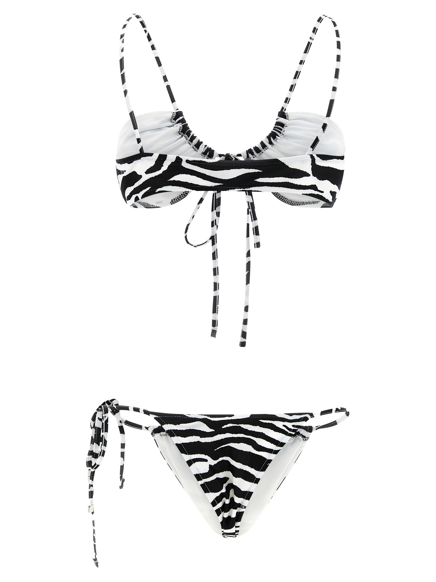 The Attico Bicolor Polyester Bikini